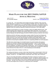 Make Plans for the 2011 USAHA Annual Meeting