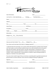 Client Intake Form - Healthy Living Studios