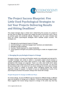 The Project Success Blueprint - Cognoscenti Business Psychologists