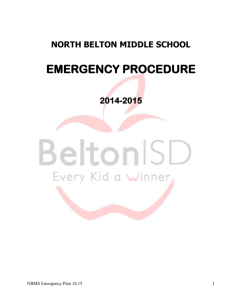 Emergency Procedures - Belton Independent School District