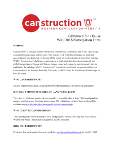 CANstruct® for a Cause WKU 2015 Participation Form PURPOSE