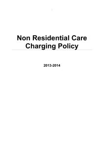 Non Residential Care Charging Policy