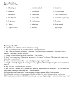 Ch. 1-2 Vocab and Questions