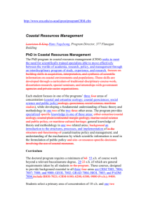 CRM: Coastal Resources Management