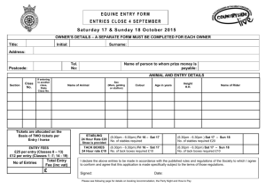 BEEF CATTLE ENTRY FORM