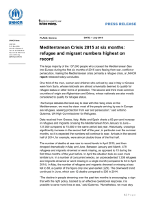 Mediterranean Crisis 2015 at six months