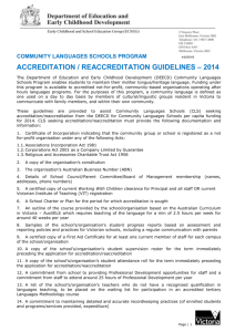 accreditation / reaccreditation guidelines – 2014