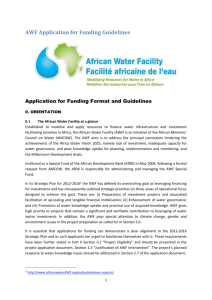 Application Form - African Water Facility