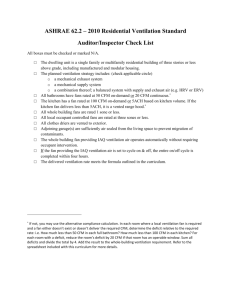 ASHRAE 62.2 Auditor Inspector checklist Properties