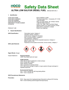 Safety Data Sheet ULTRA LOW SULFUR DIESEL FUEL