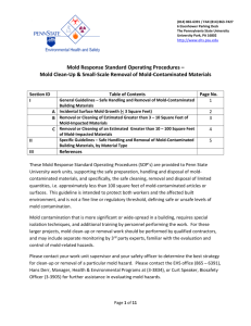 Penn State Mold Standard Operating Procedure 2014