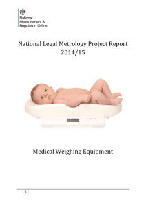 Medical weighing project 2014 to 2015 final report