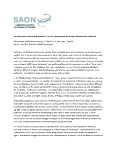 SAON White Paper on Platforms - Sustaining Arctic Observing