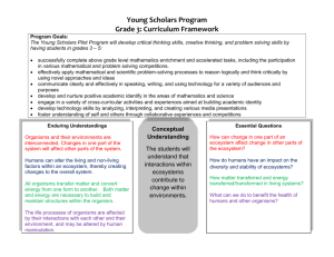YSP Grade 3 Curriculum Overview