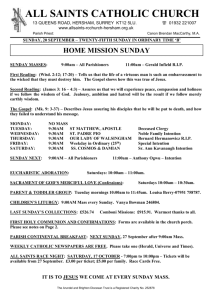 MS Word format - All Saints Roman Catholic Church, Hersham