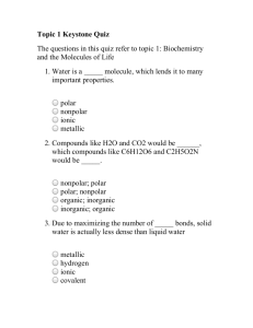 Topic 1 Keystone Quiz