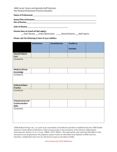 OPPE review form - UNM Medical Group