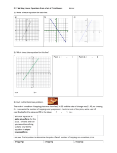 2.22 Writing Linear Equations CW