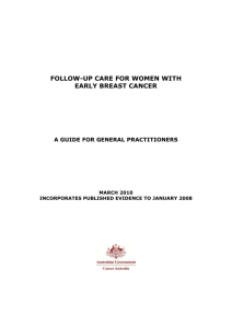 Follow-up care for women with early breast cancer