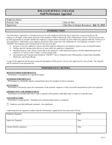 Performance Appraisal Form for Staff 2015