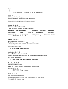 Nichols Science Week of 10-12-15 to 10-16-15 Standards: 6