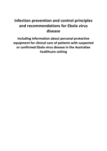 Infection prevention and control principles and recommendations for