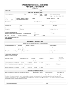 Medical office registration form - Hagerstown Dermatology & Skincare