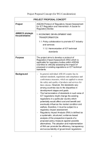 ASEAN Protocol of Regulatory Impact Assessment for ICT
