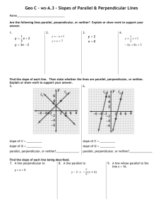 Geo-C-ws-A.3 Parallel and Perpendicular Lines