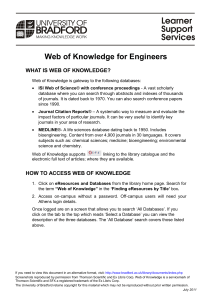 Web of Knowledge for Engineers