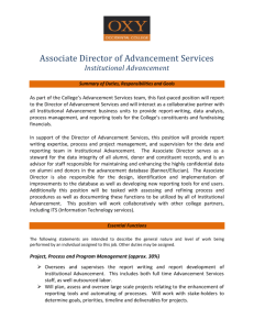 Associate Director of Advancement Services