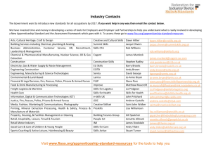 Industry Contacts - Federation for Industry Sector Skills & Standards