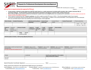 Request for Professional Development Form