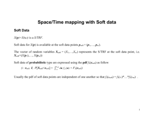 Space/Time mapping with Soft data