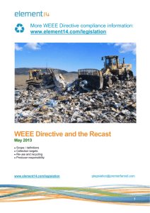 WEEE Recast Directive - May 2013