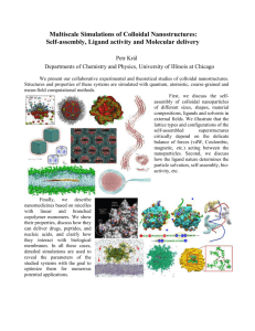 Self-assembly, Ligand activity and Molecular delivery