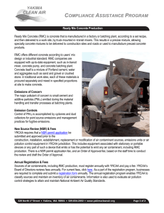 Concrete Production - Yakima Regional Clean Air Agency