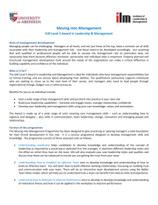 Early Management Development Programme