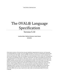 The OVAL® Language Specification