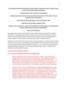 ASU-Jonesboro Faculty Senate Resolution 01