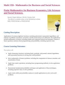 MATH 1324 - Mathematics for Business and Social Sciences