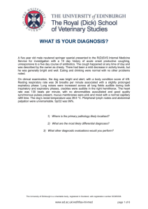 WHAT IS YOUR DIAGNOSIS - University of Edinburgh