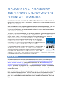 The ILO response - Australian Disability and Development