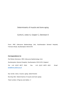 Determinants of muscle and bone aging
