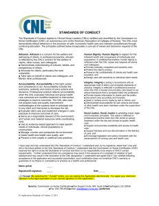 CNL Standards of Conduct - American Association of Colleges of