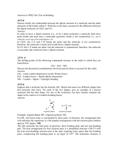 Answers to FRQ Unit Test on Bonding 1973 D Discuss briefly the