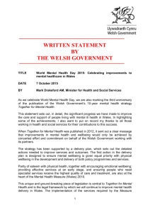 World Mental Health Day 2015 - National Assembly for Wales