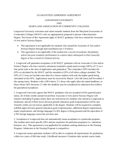 Maryland Community College Agreement