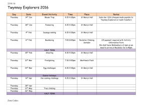 Programme 201 - Twynnoy Explorer Scouts
