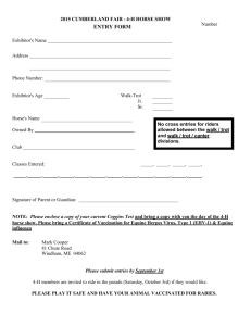 2015 4-H Horse Show Entry Form